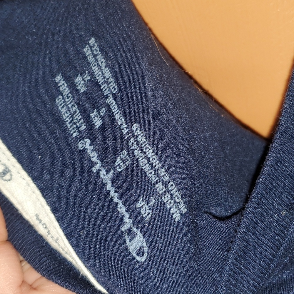 Champion logo t shirt navy blue L - Picture 5 of 6